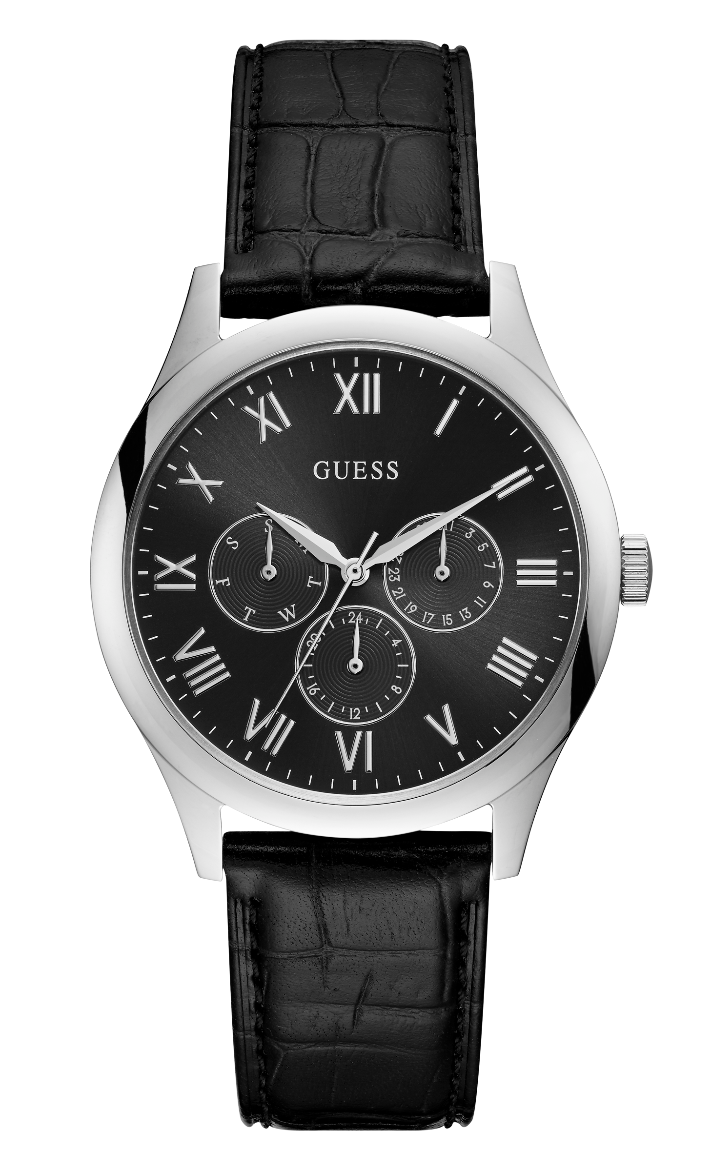 Guess 40 mm Mens Silver Multi function Watch W1130G1