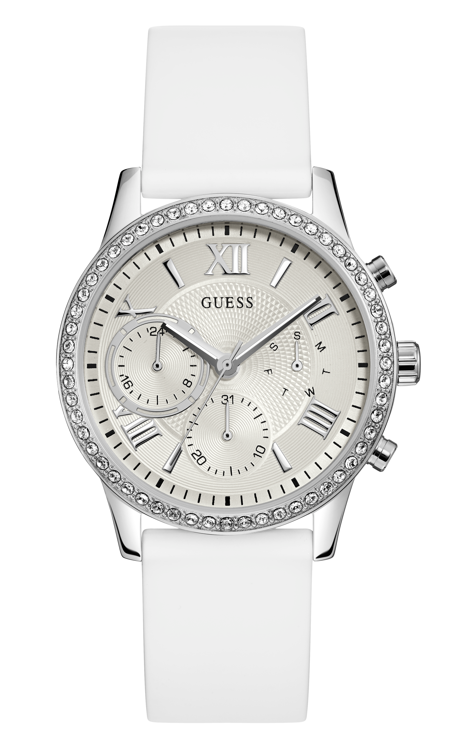 Guess 40 mm Ladies White Multi function Watch W1135L7