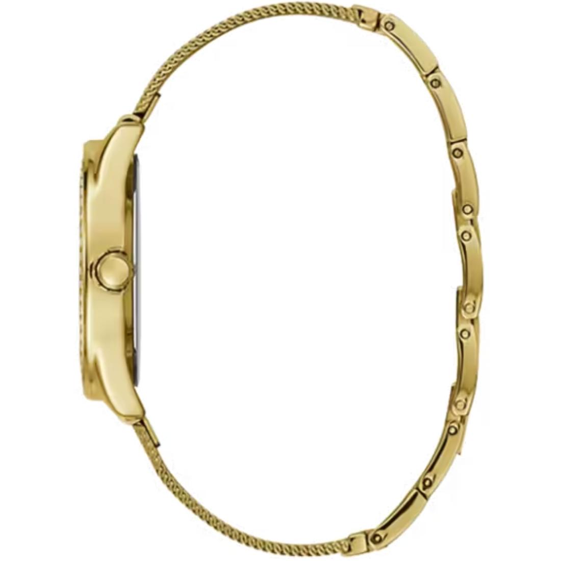 Guess Stainless Steel Analog Gold Dial Women Watch-W1142L2, Gold Band