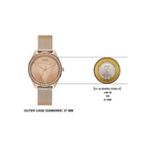 Guess Trend Tri Glitz 37 mm Women Rose Gold Dial Analog Watch W1142L4