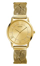 Guess 36 mm Women Champagne Dial Analog Watch W1143L2
