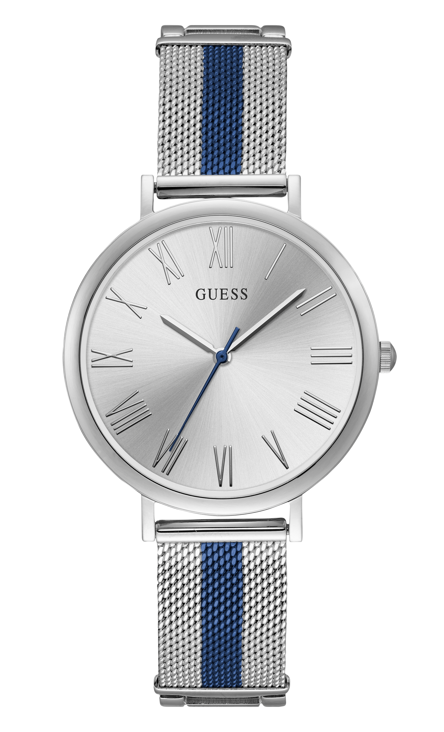 Guess 38 mm Ladies Blue Analog Watch W1155L2