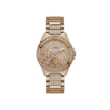 Guess Women 40 mm Size Rose Gold Dial Round Analog Watch W1156L3