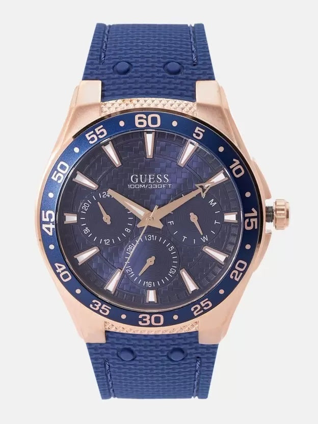 Guess 44 mm Mens Blue Multi function Watch W1171G4