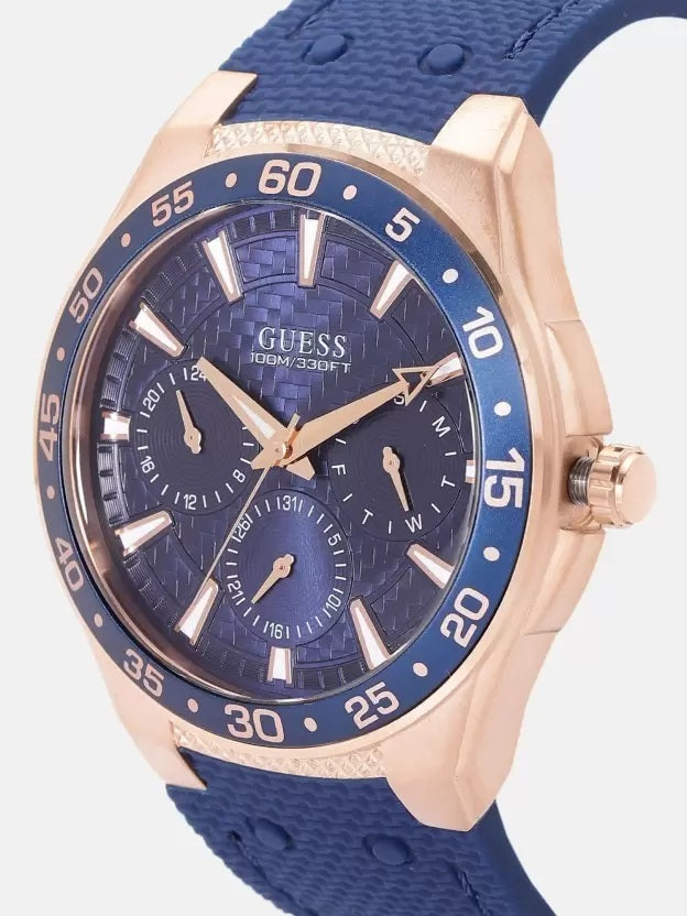Guess 44 mm Mens Blue Multi function Watch W1171G4