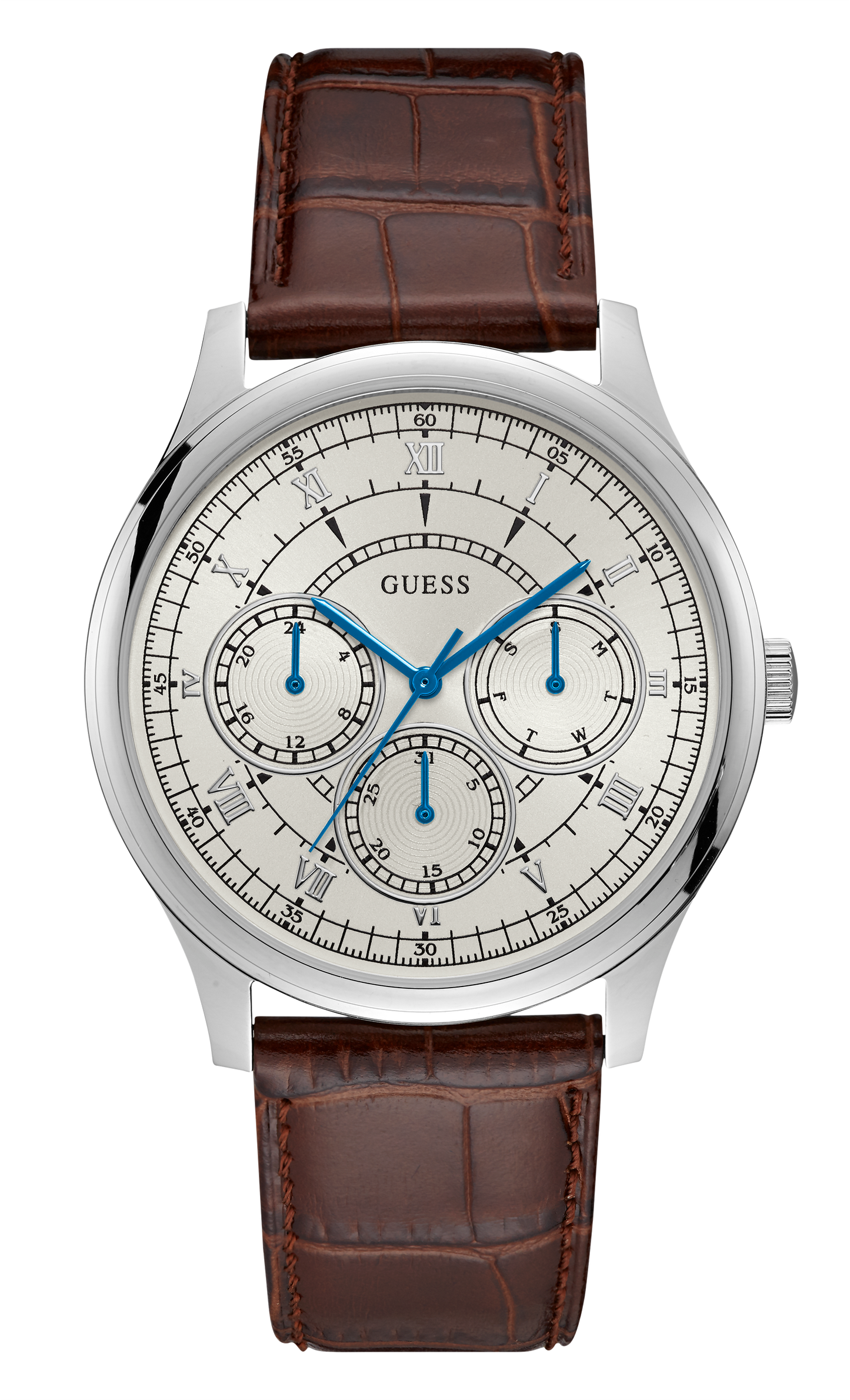 Guess Men White Dial Analog Watch - W1181G1