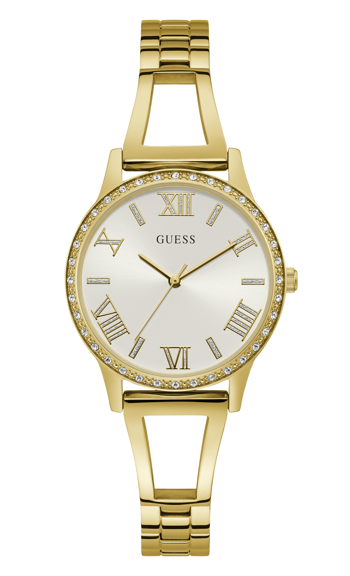 Guess 34 mm Ladies Gold Analog Watch W1208L2
