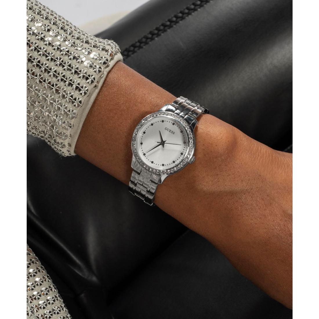 Guess Women 30 mm Silver Dial Analog Watch W1209L1