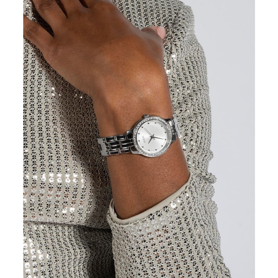 Guess Women 30 mm Silver Dial Analog Watch W1209L1