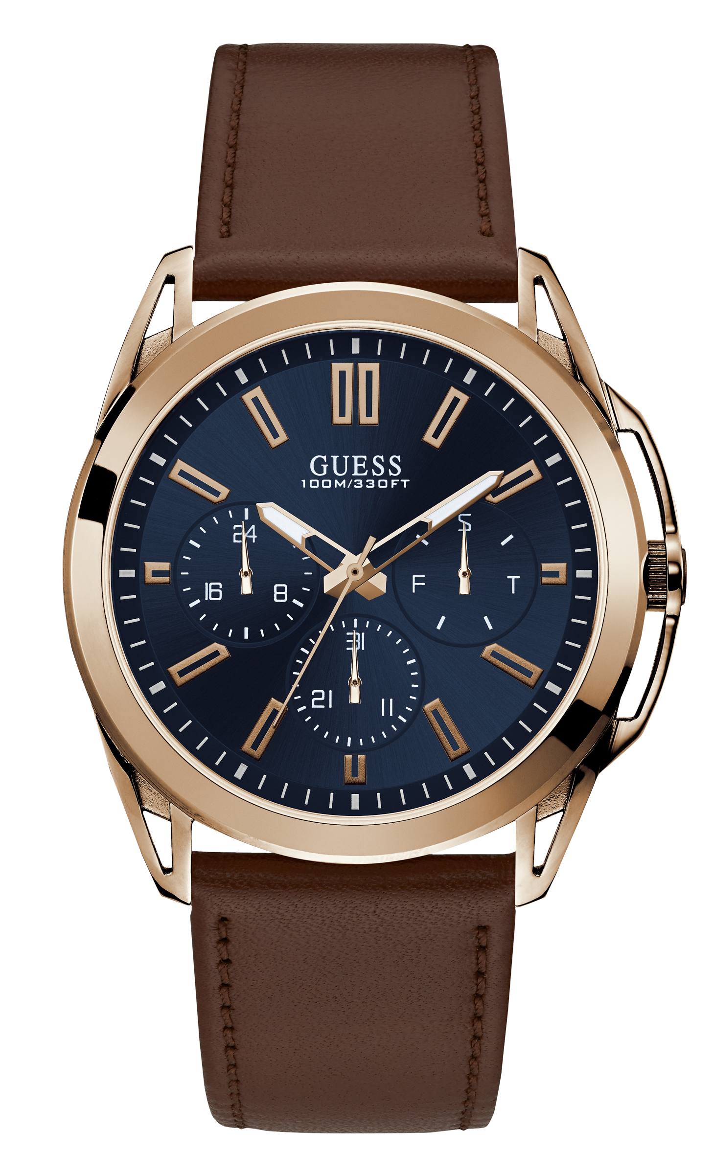 Guess 44 mm Mens Blue Multi function Watch W1217G2
