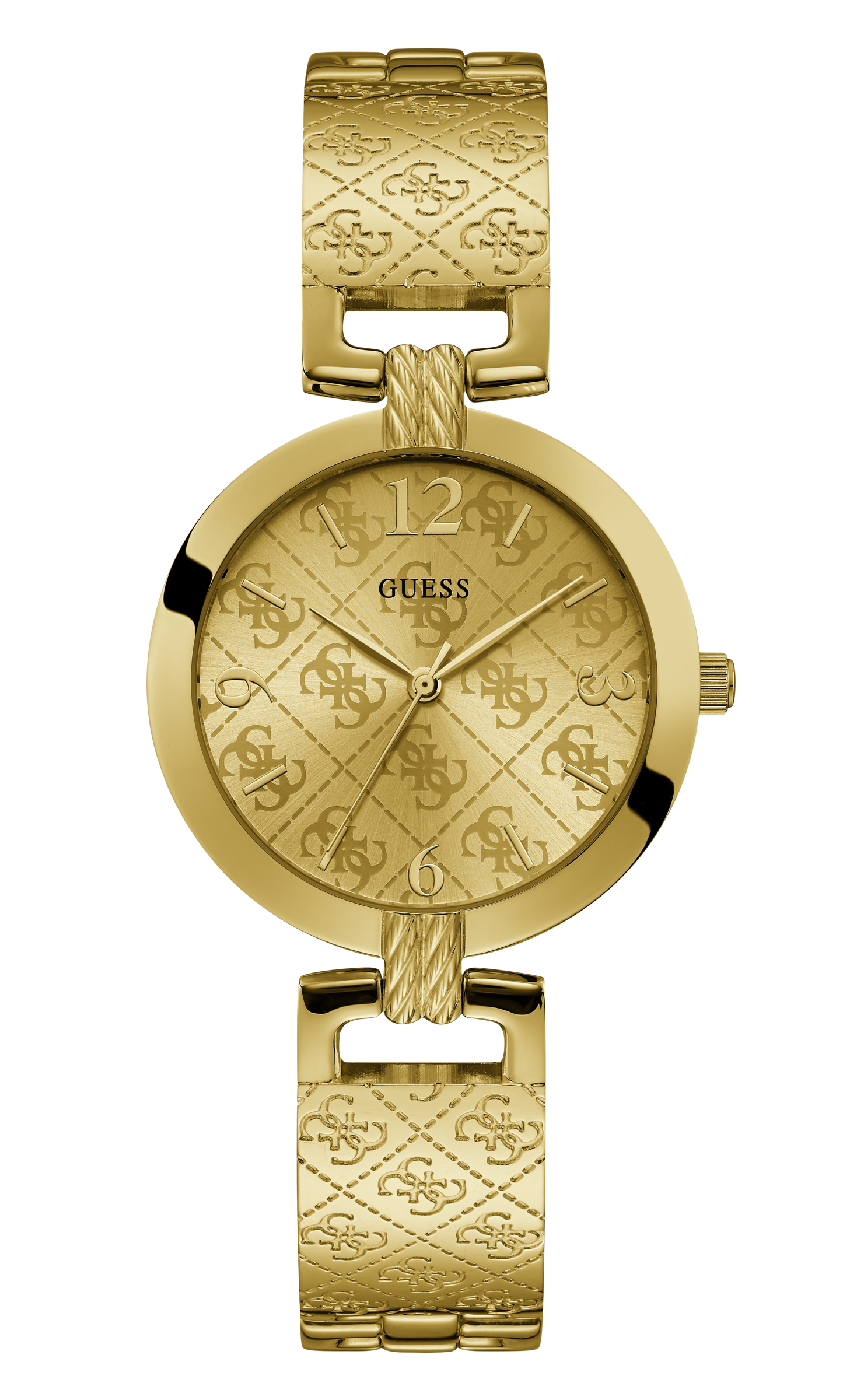 Guess 35 mm Ladies Gold Analog Watch W1228L2