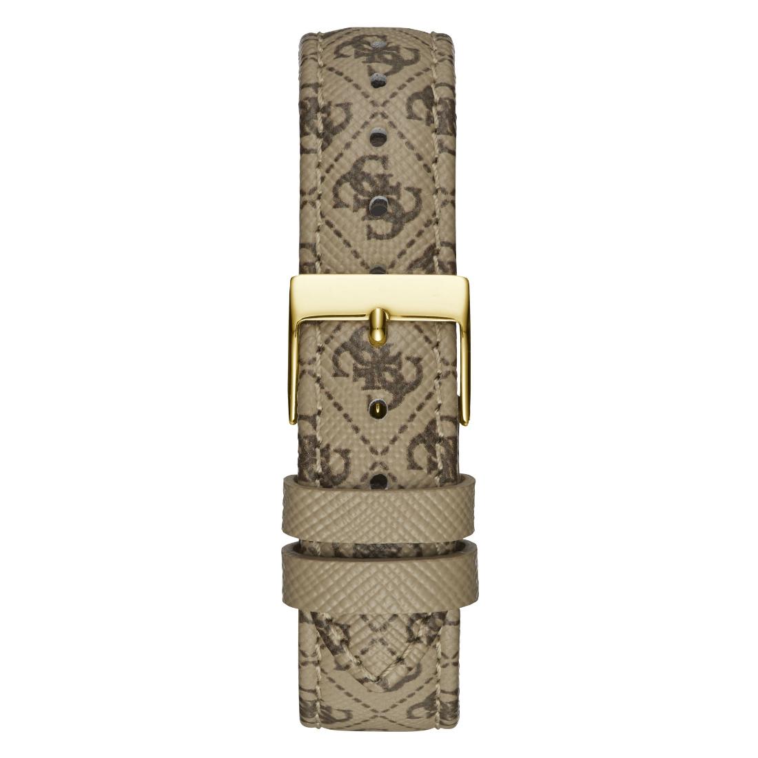 Guess Women 32 mm Size Gold Dial Analog Watch W1230L2