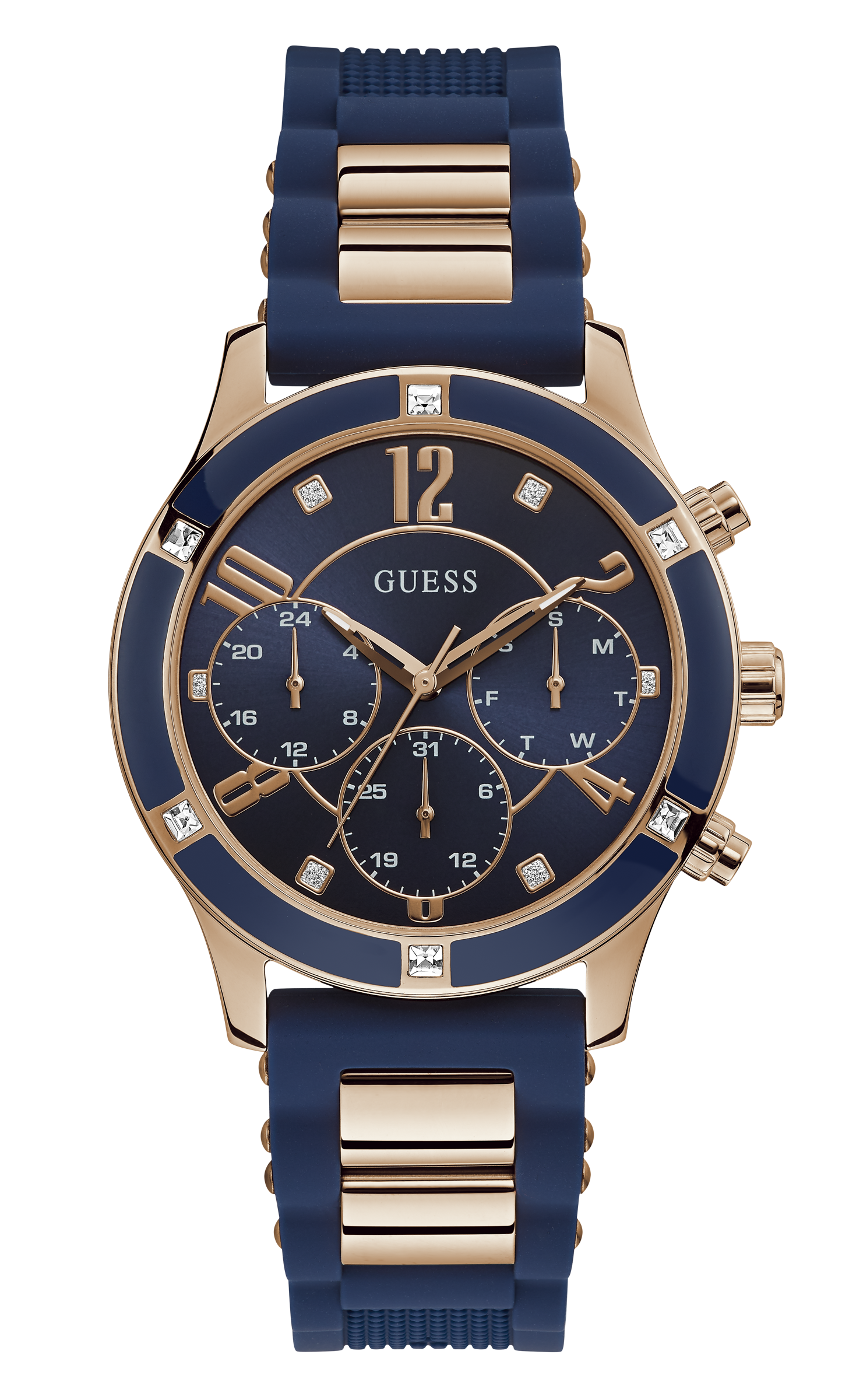 Guess 40 mm Ladies Blue Chronograph Watch W1234L4