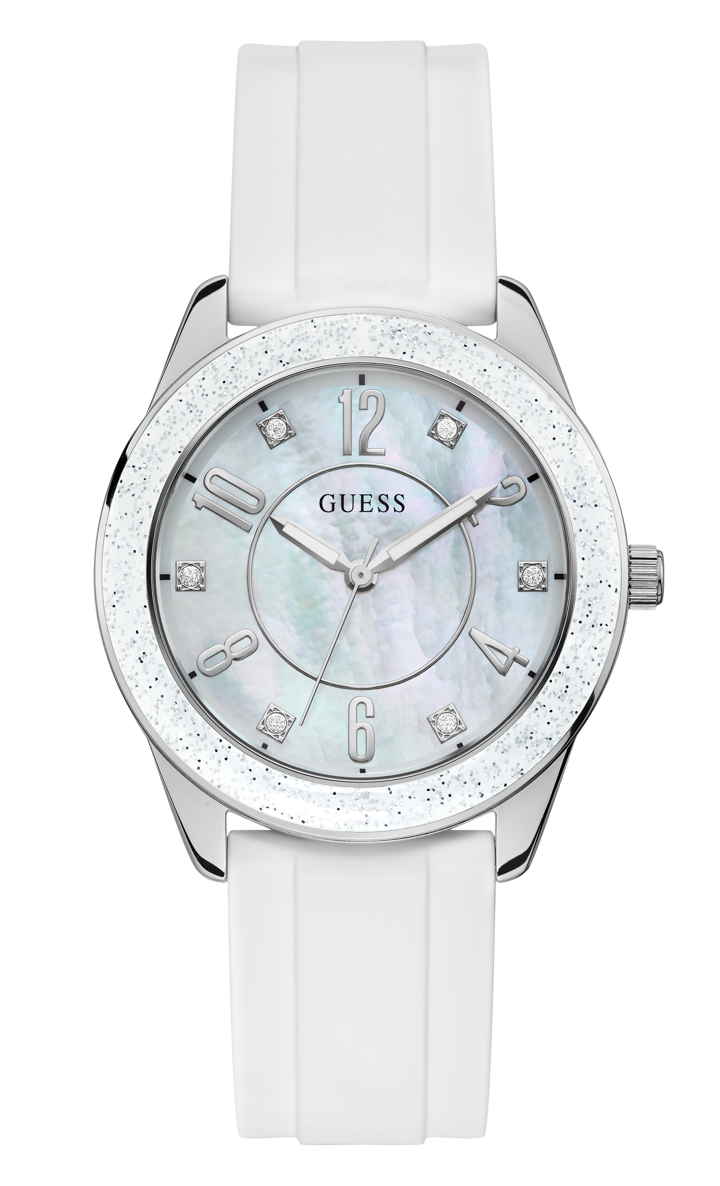 Guess 40 mm Women White Dial Analog Watch W1237L1