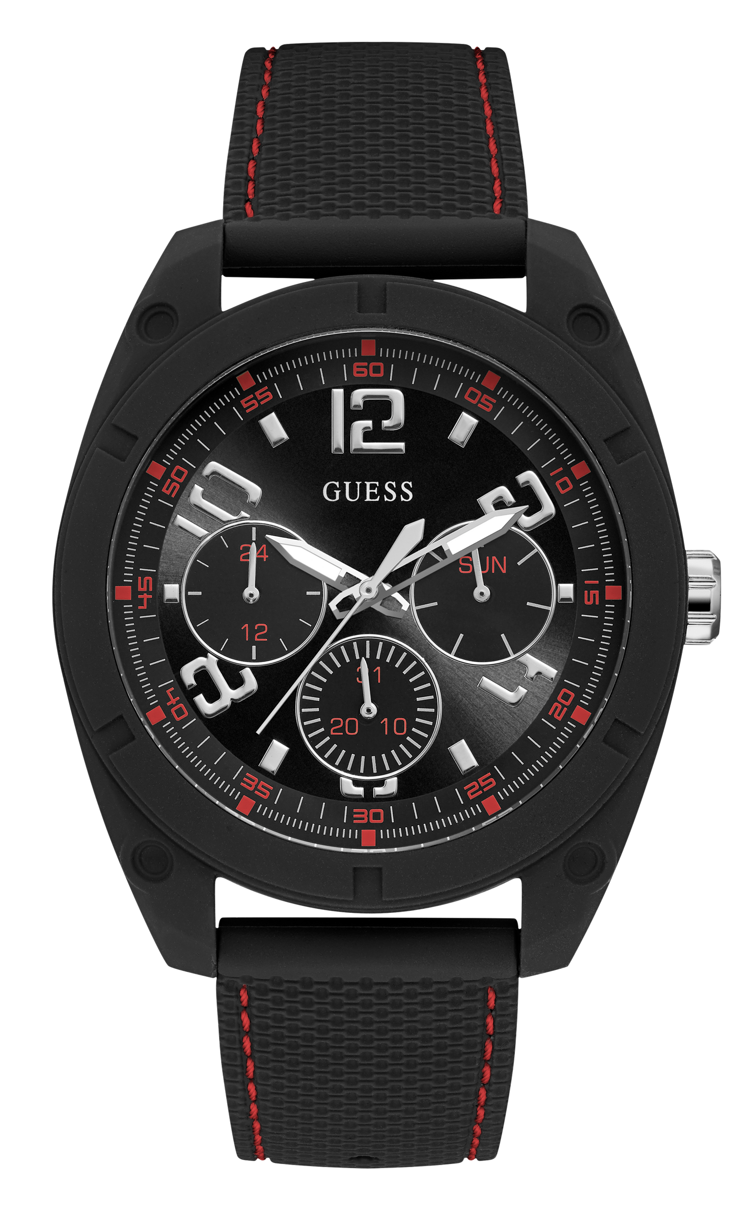 Guess Men Black Dial Analog Watch - W1256G1