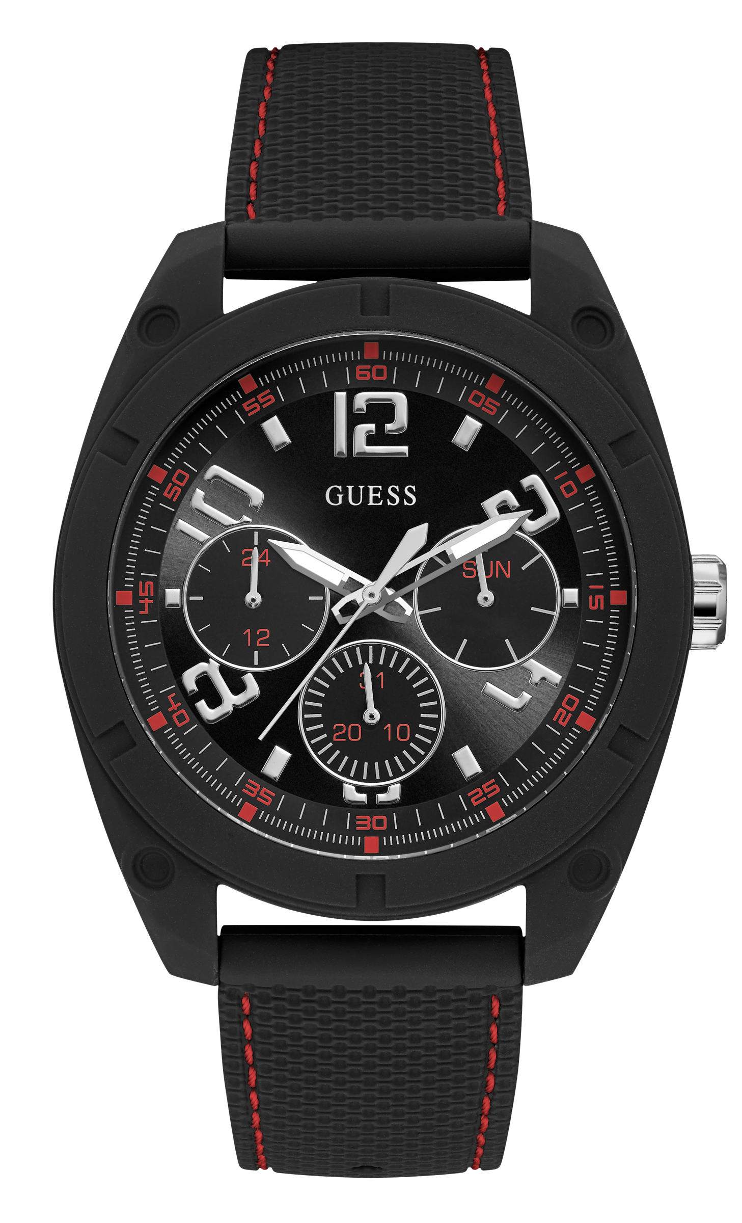 Guess 46.5 mm Men Black Dial Analog Watch W1256G1