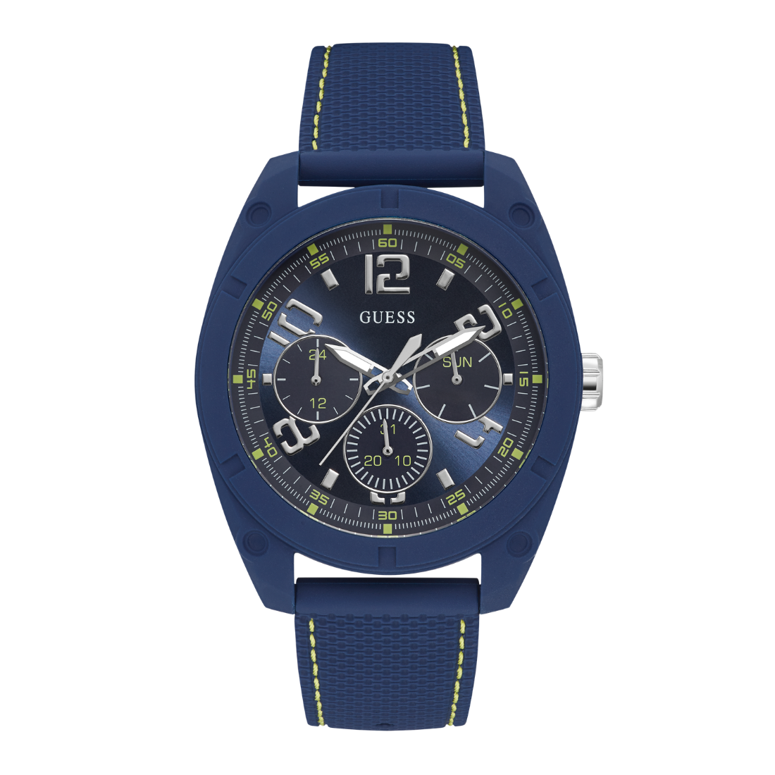 Guess 46 mm Mens Blue Multi function Watch W1256G3