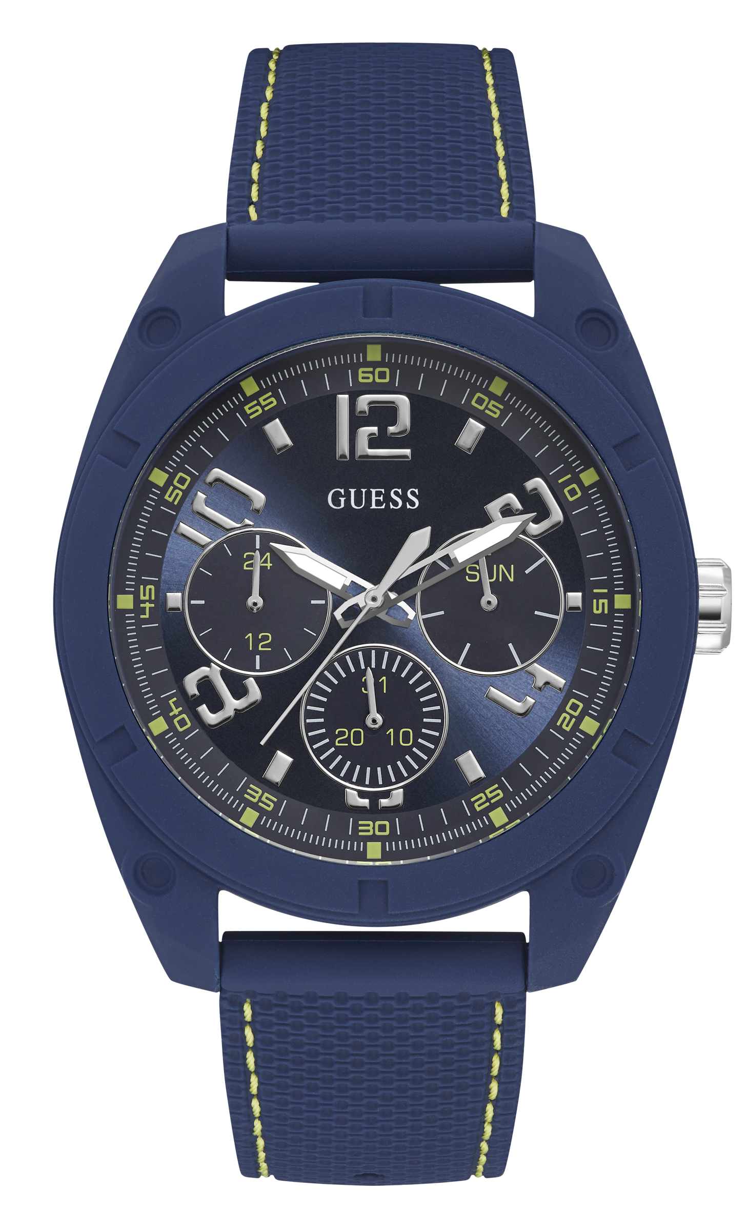 Guess 46 mm Mens Blue Multi function Watch W1256G3
