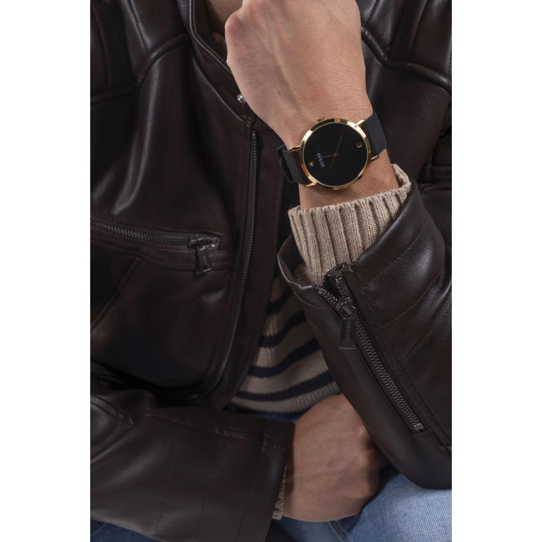 Guess Men 44 mm Size Black Dial Analog Watch W1264G1