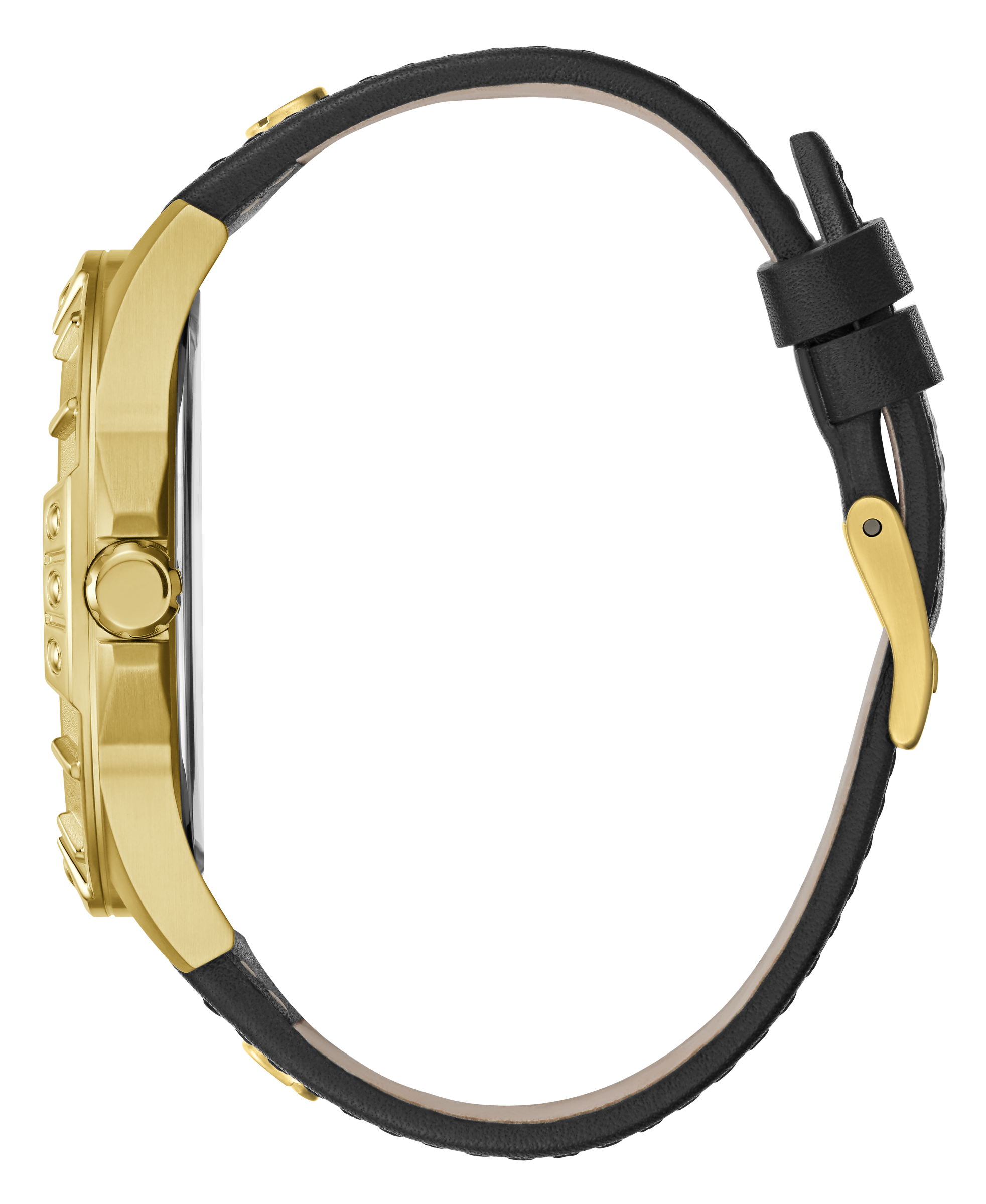 Guess 50 mm Mens Gold Multi function Watch W1297G1