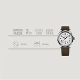 Wenger Terragraph 43 mm White Dial Men Analog Watch 01.0541.120