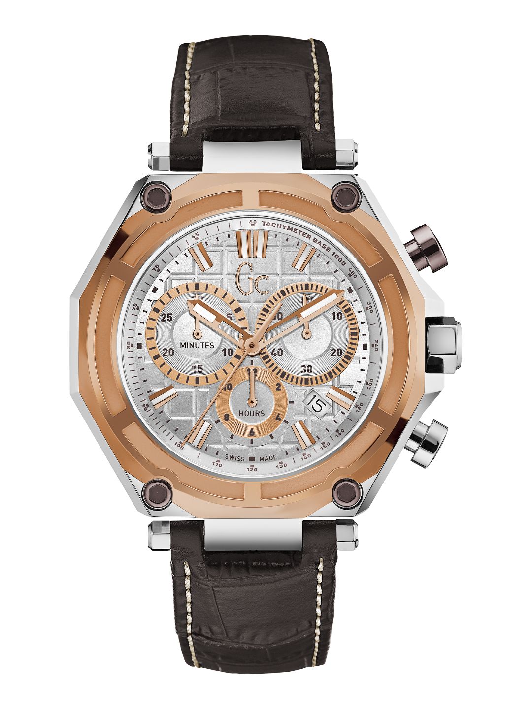 Guess Collection 44 mm Gents Wrist Watch Silver X10001G1S