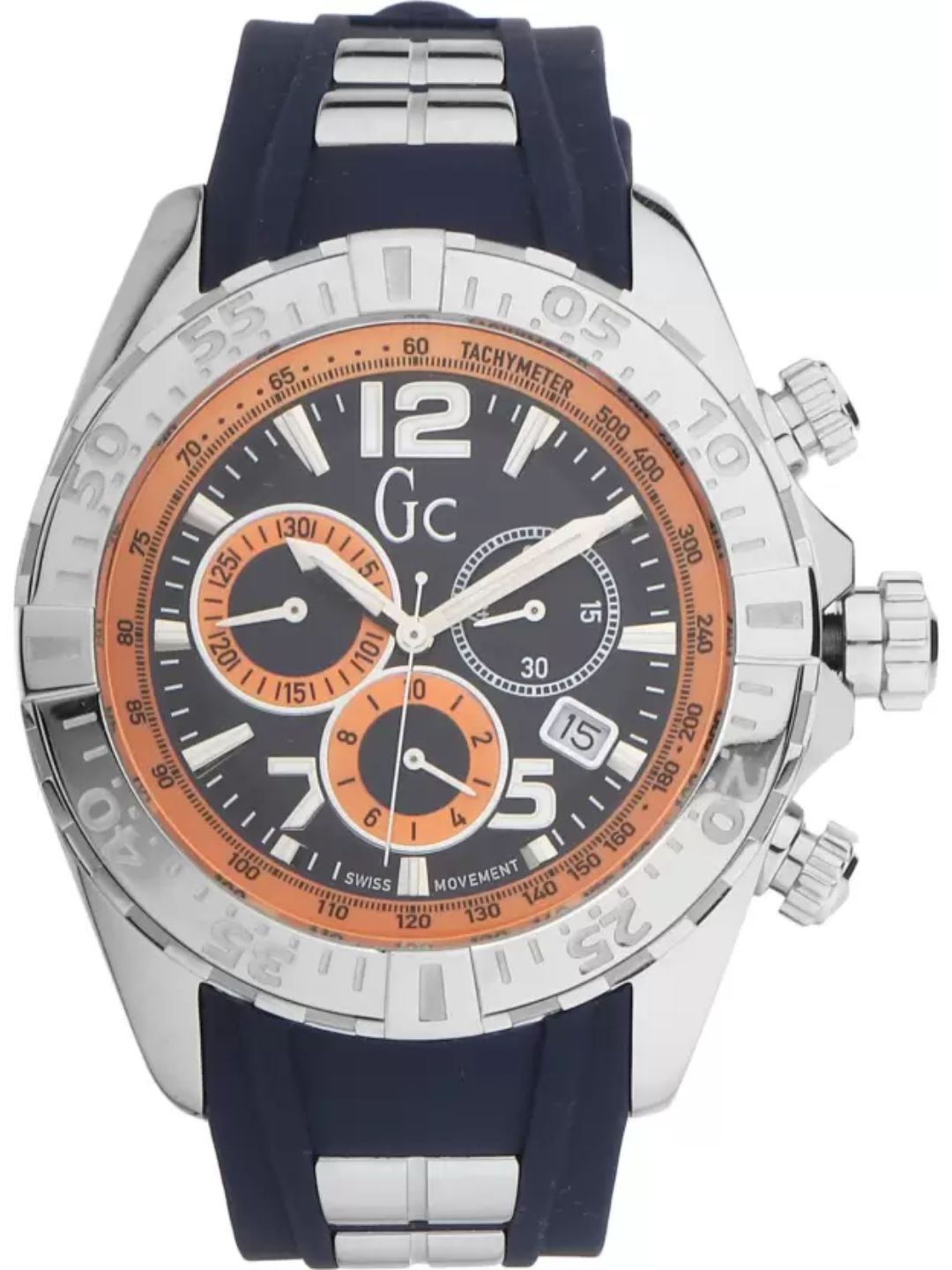 Guess Collection 45 mm Gents Wrist Watch Orange Y02010G7