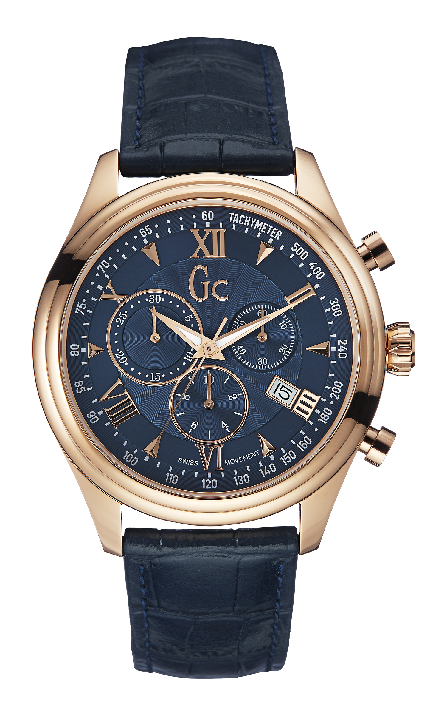 Guess Collection 44 mm Gents Wrist Watch Blue Y04008G7