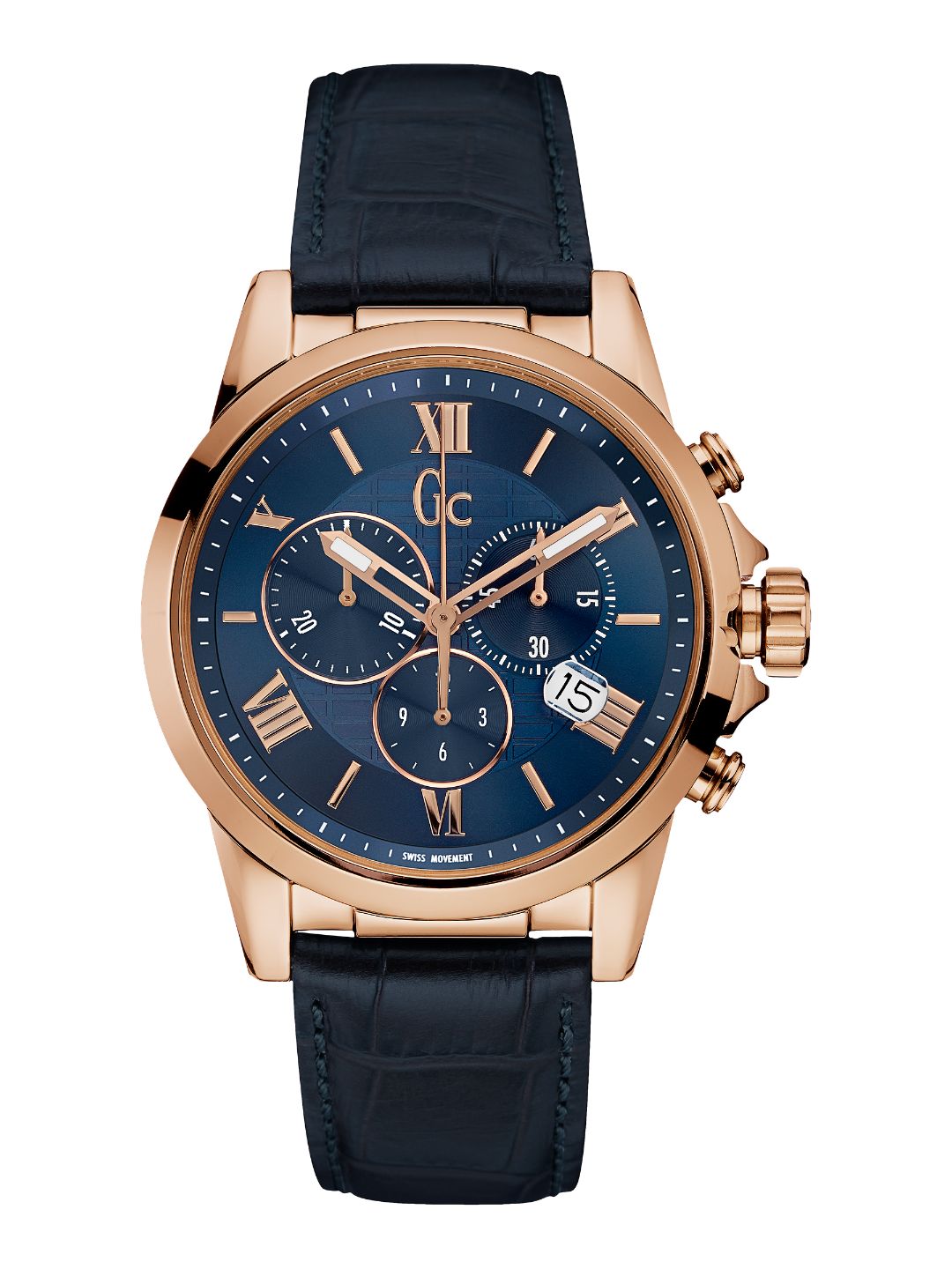 Guess Collection 42 mm Gents Wrist Watch Blue Y08003G7