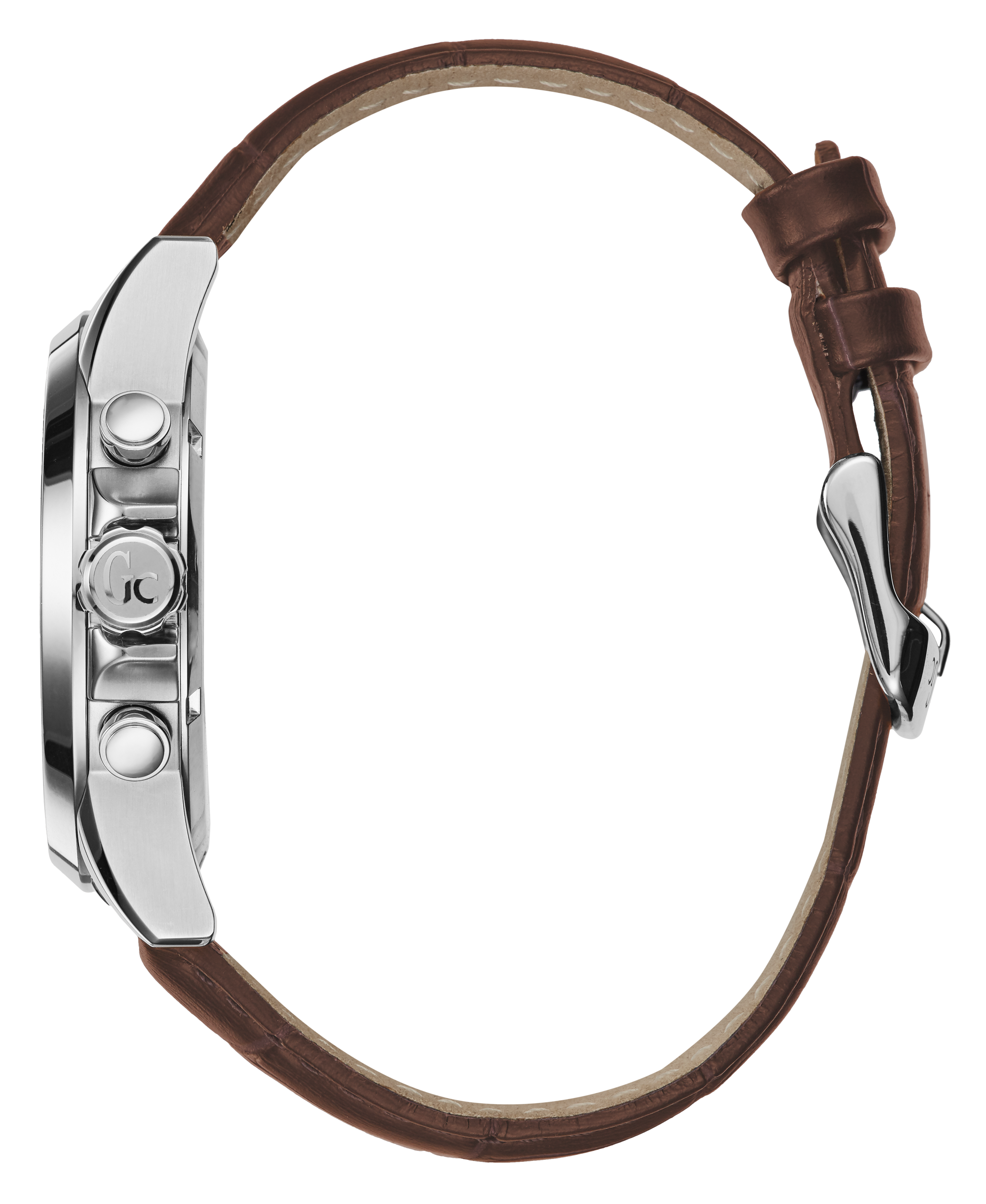 Guess Collection 42 mm Silver Dial Gents Watch Y08005G1