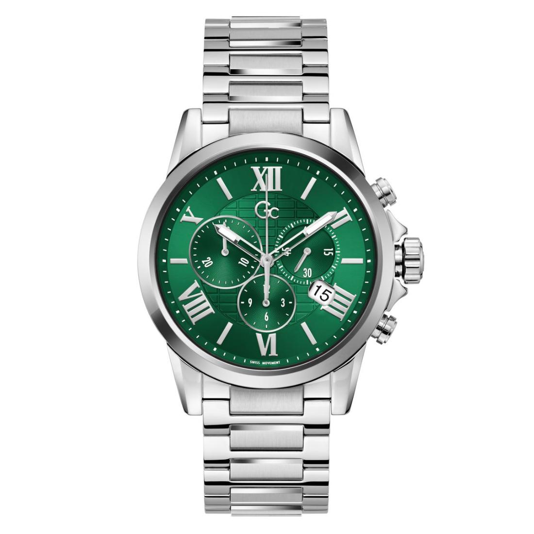 Guess Collection Esquire Green Round Dial Analog Men Watch Y08013G9MM