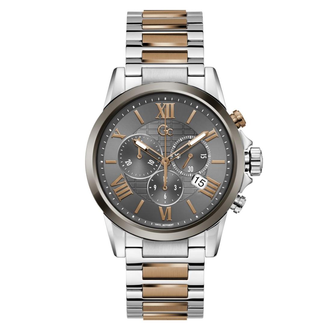 Guess Collection Esquire Grey Round Dial Analog Men Watch Y08015G5MM