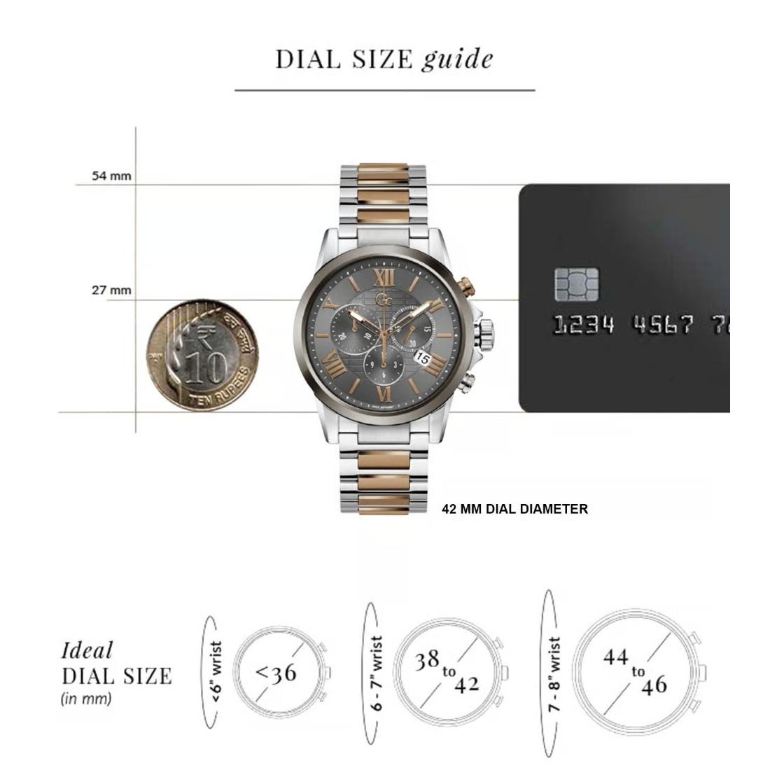 GC Gcc Esquire Grey Round Dial Analog Men Watch - Y08015G5MM
