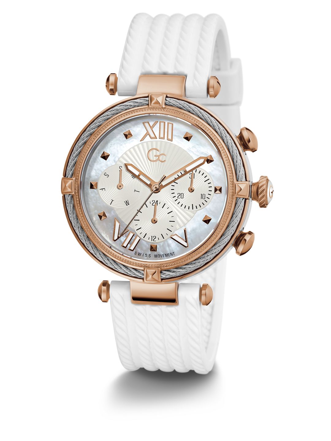 Guess Collection 38 mm Ladies Wrist Watch White Y16004L1Mf