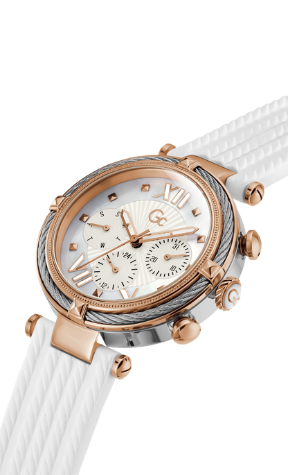 GC Ladies Wrist Watch White Y16004L1