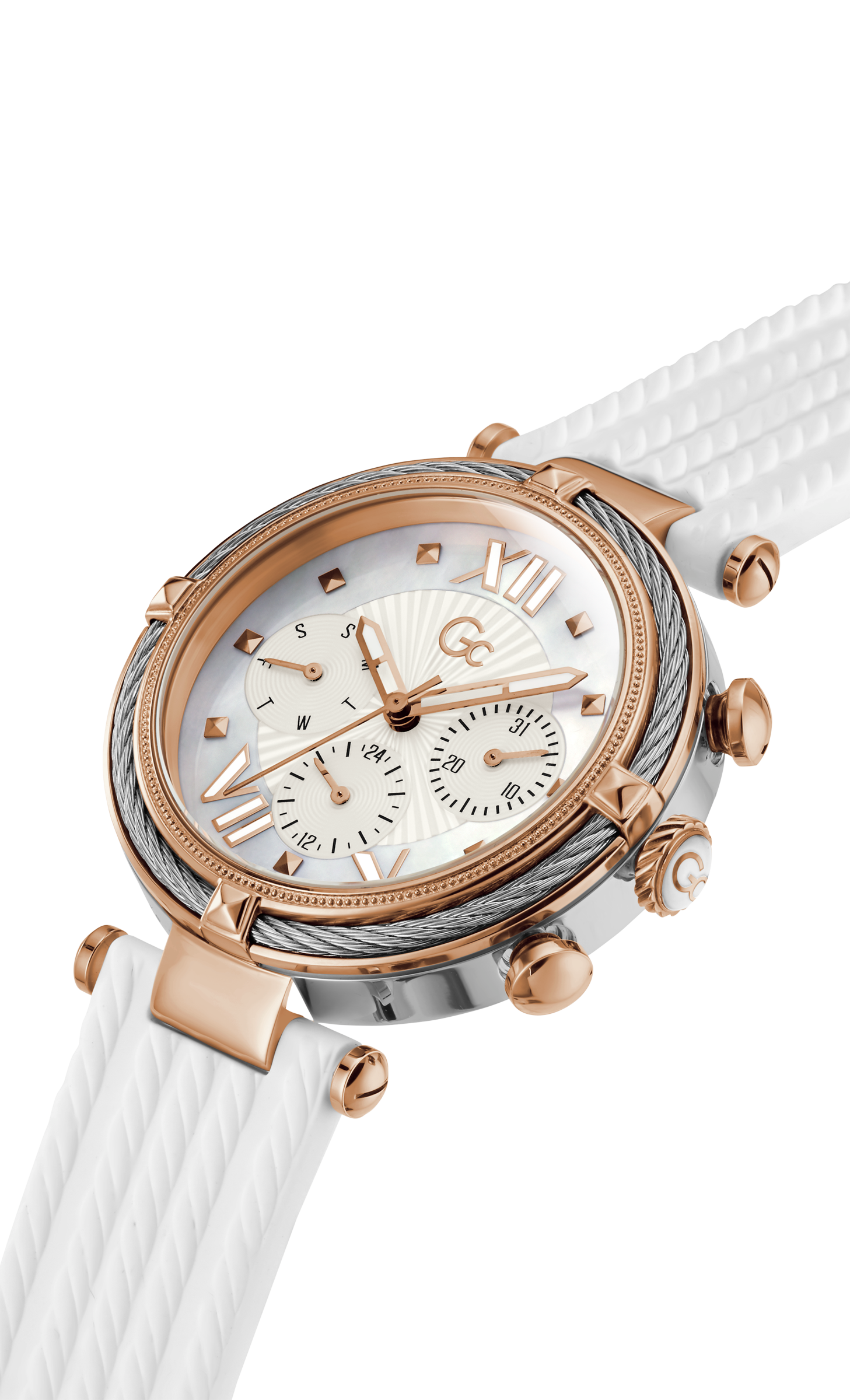Guess Collection 38 mm Ladies Wrist Watch White Y16004L1