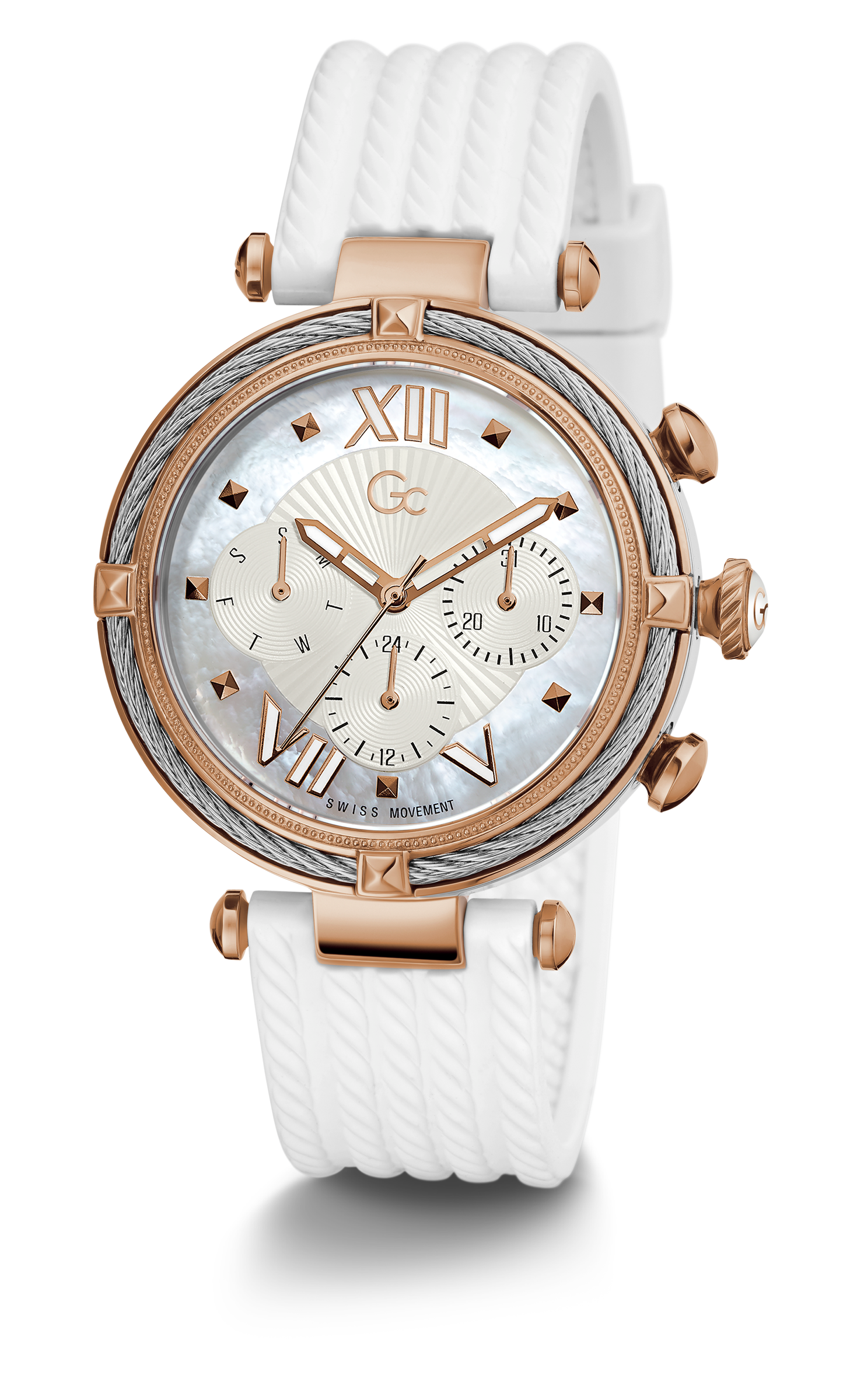 Guess Collection 38 mm Ladies Wrist Watch White Y16004L1Mf