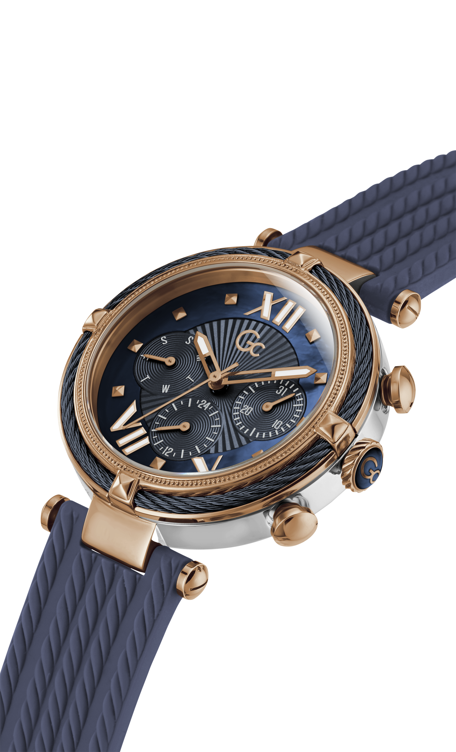 Guess Collection 38 mm Ladies Wrist Watch Blue Y16005L7