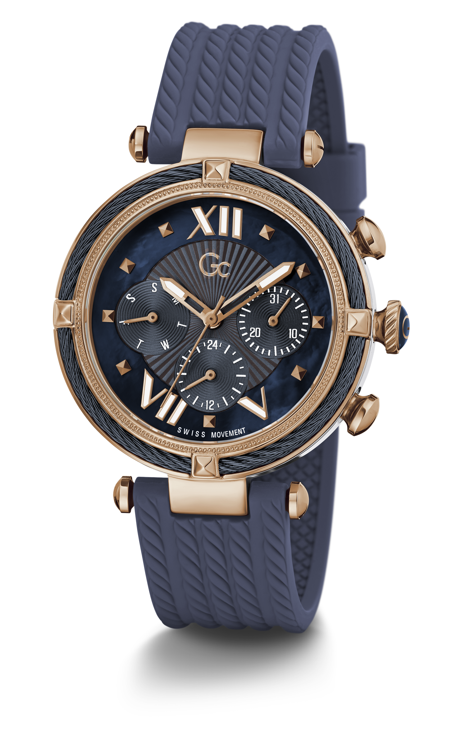 Guess Collection 38 mm Ladies Wrist Watch Blue Y16005L7