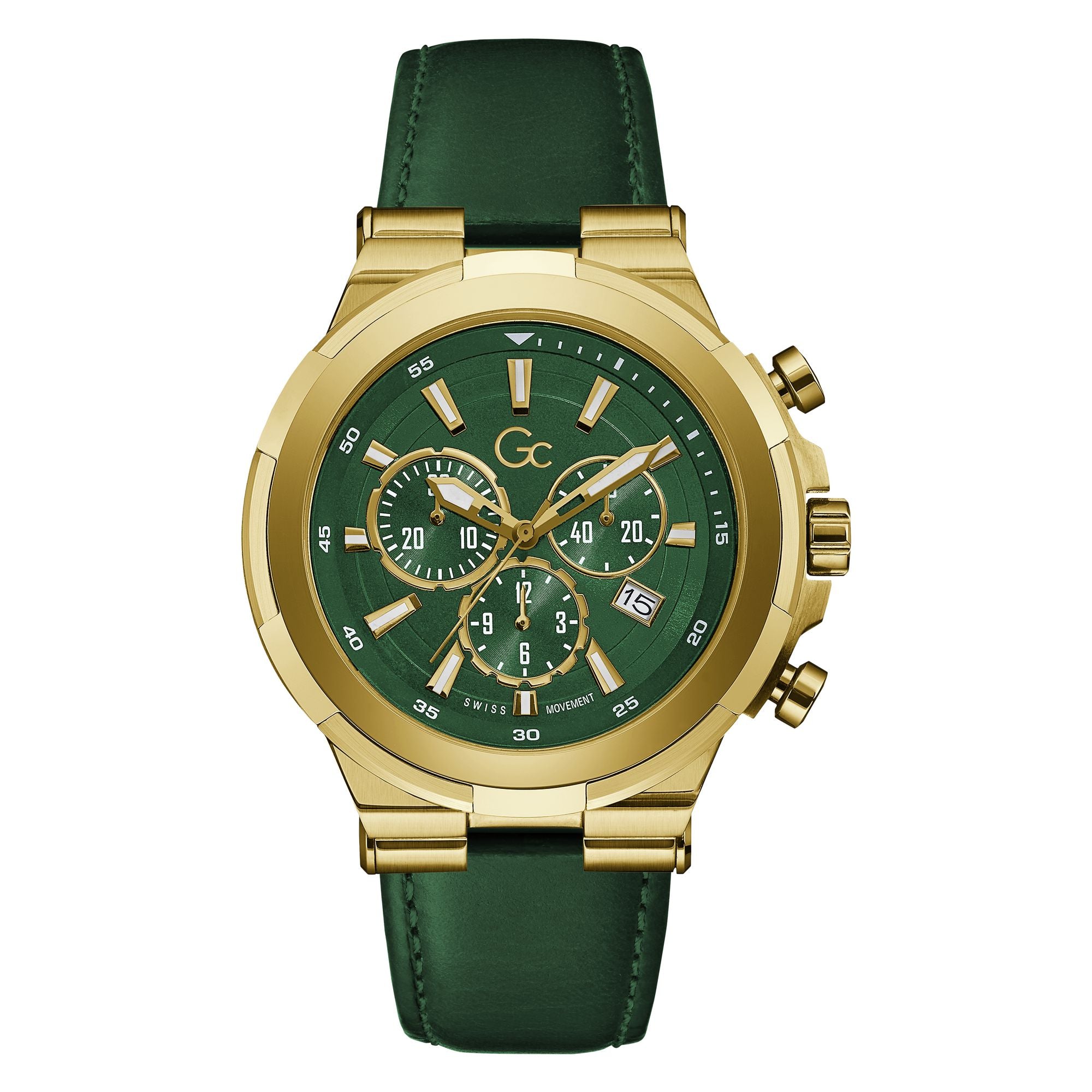 Guess Collection Green Dial Chrono 44 mm Men's Watch Y23015G9MF