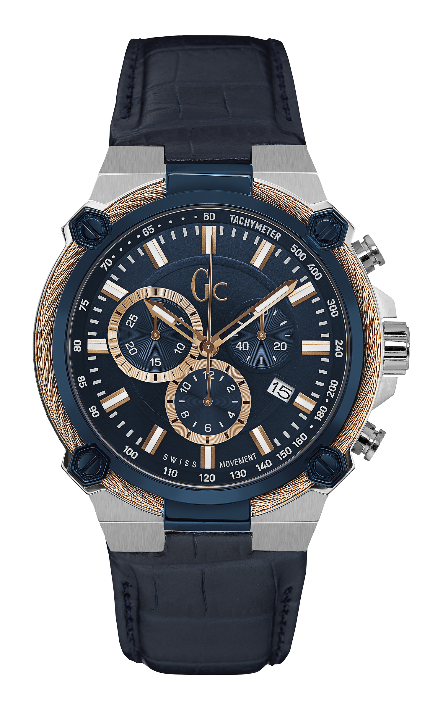 Guess Collection 44 mm Gents Wrist Watch Blue Y24001G7Mf