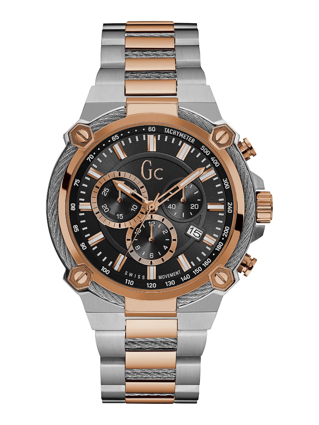Guess Collection 44 mm Gents Wrist Watch Black Y24002G2