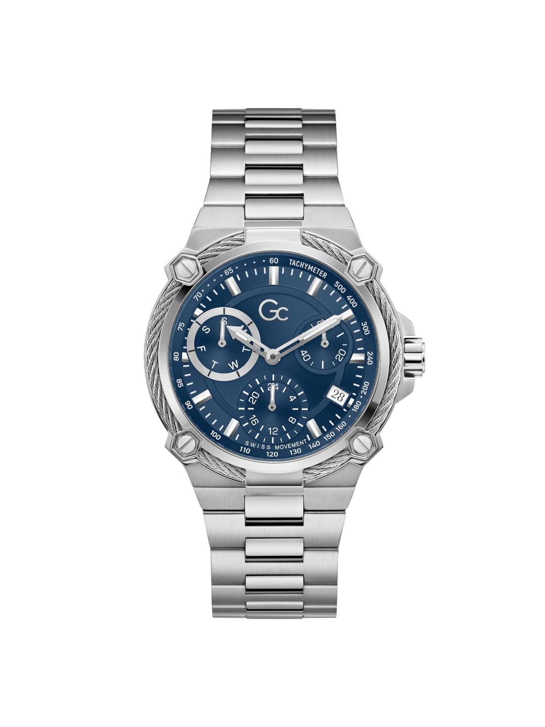Guess Collection Sportchic 42 mm Blue Dial Men Chrono Watch Y24020G7M