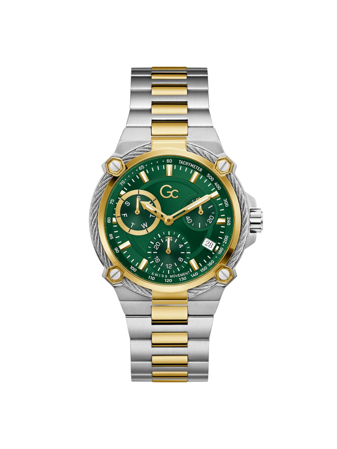 Guess Collection Sportchic 42 mm Green Dial Men Chrono Watch Y24022G9M
