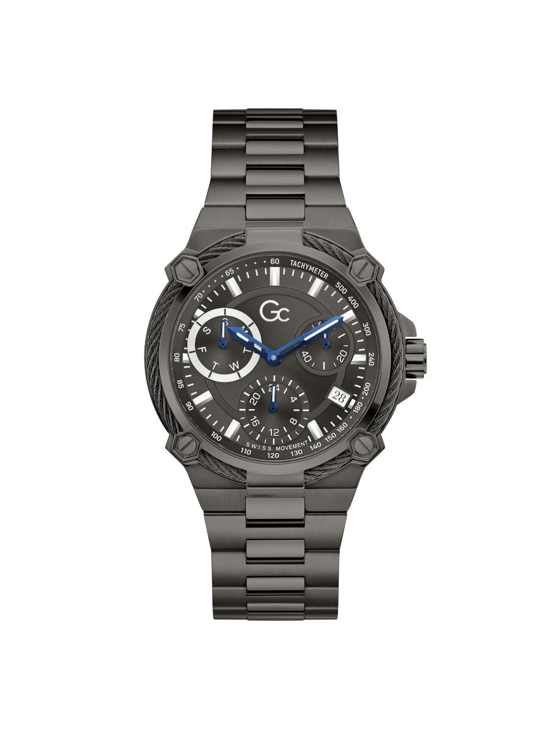 Guess Collection Sportchic 42 mm Grey Dial Men Chrono Watch Y24023G5M