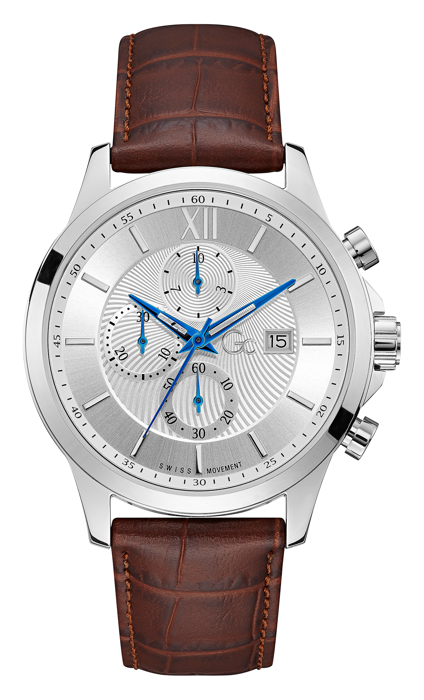 Guess Collection 44 mm Gents Wrist Watch Silver Y27002G1Mf