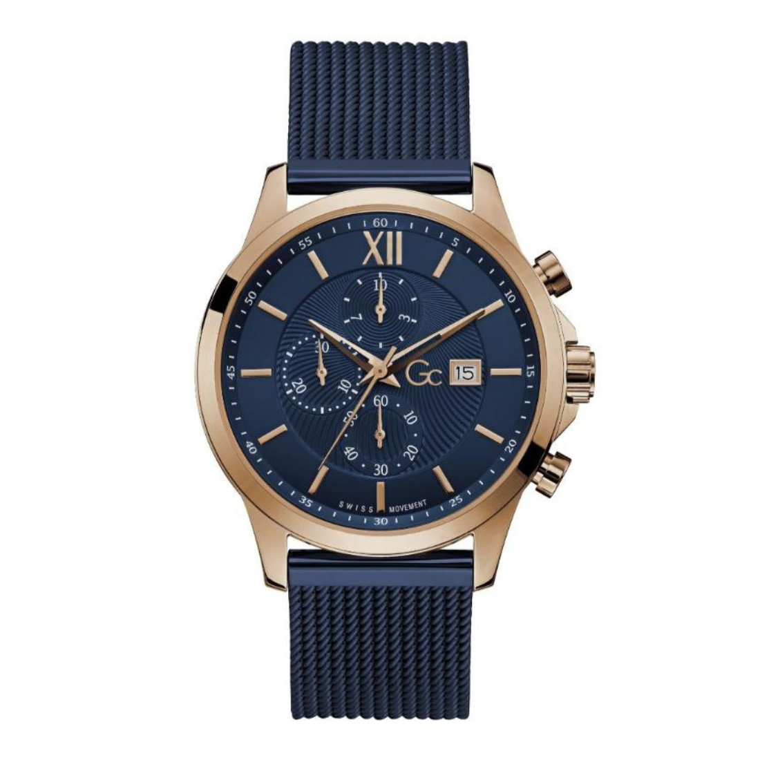 Guess Collection Men Blue Dial 44 mm Analog Watch Y27003G7MF