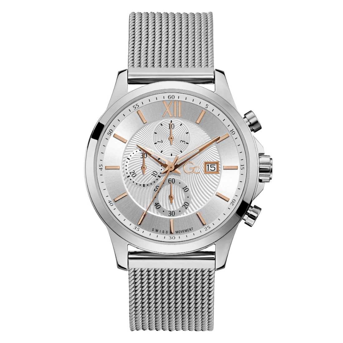Guess Collection 44 mm Men Silver Wrist Watch Y27004G1MF