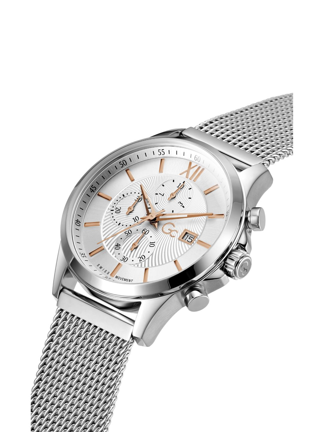 Guess Collection 44 mm Men Silver Wrist Watch Y27004G1MF