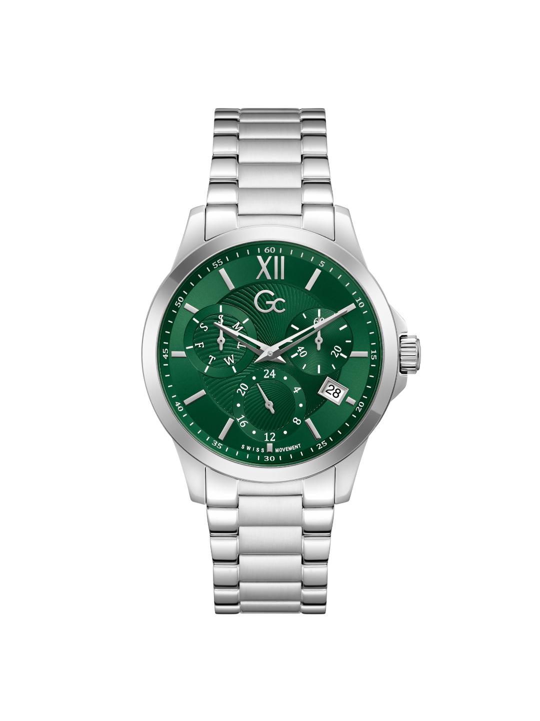Guess Collection Dress 42 mm Green Dial Men Chrono Watch Y27018G9M